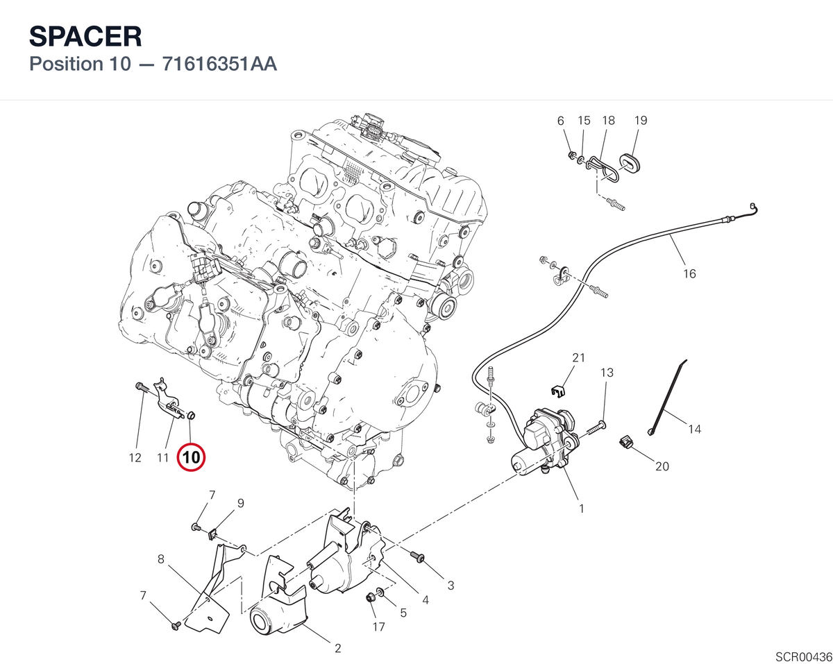 SPACER 71616351AA diagram position