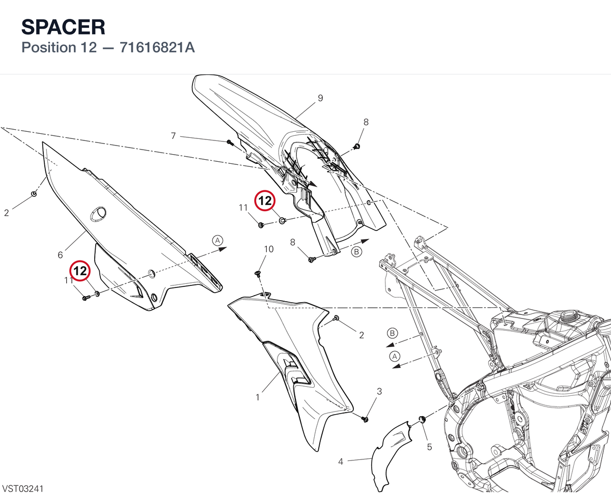 SPACER 71616821A diagram position