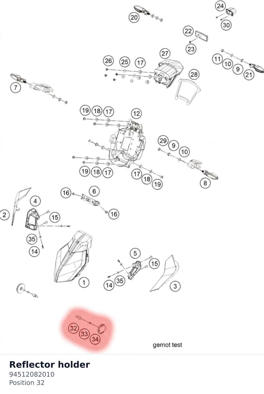 Diagram preview: Reflector holder (94512082010)