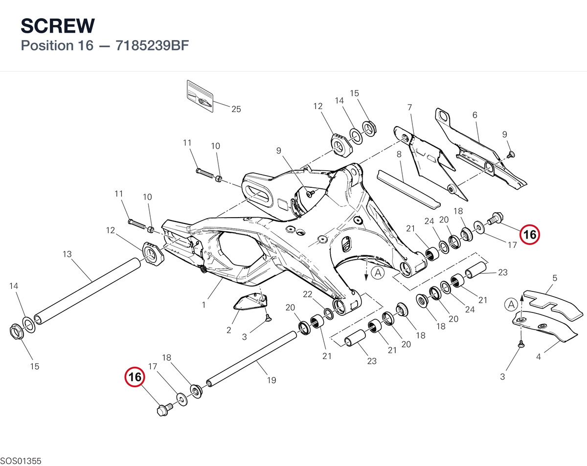 SCREW 7185239BF diagram position