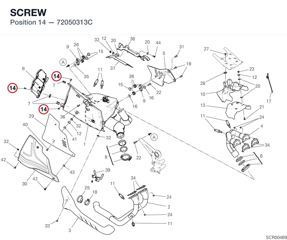 SCREW 72050313C diagram position