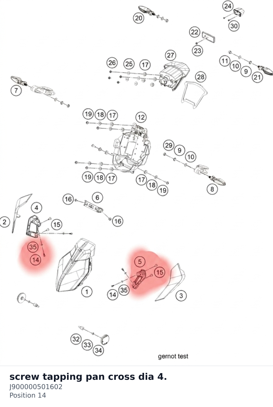 Diagram preview: screw tapping pan cross dia 4. (J900000501602)