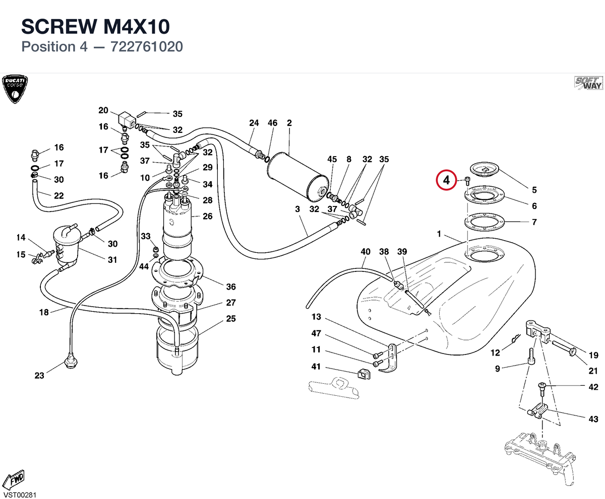 SCREW M4X10