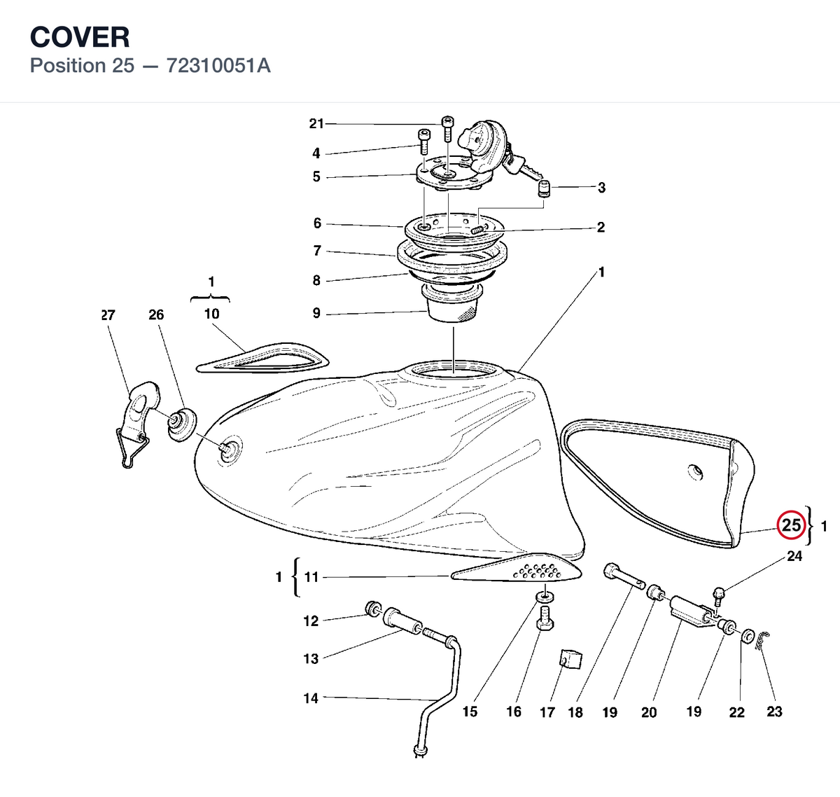 COVER 72310051A diagram position