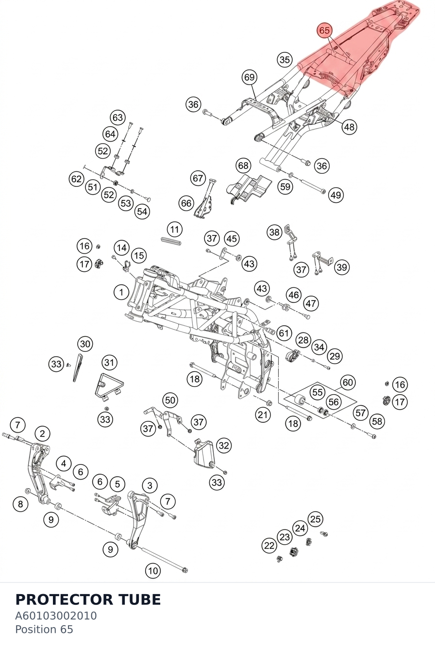 Diagram preview: PROTECTOR TUBE (A60103002010)