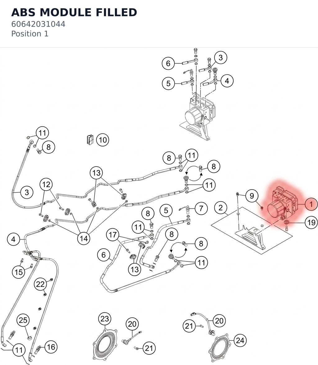 Diagram preview: ABS MODULE FILLED (60642031044)