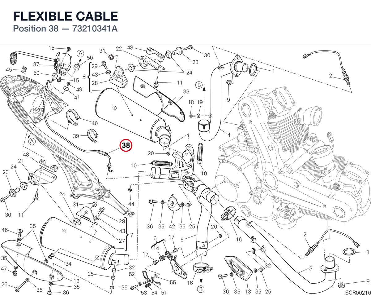 FLEXIBLE CABLE 73210341A diagram position