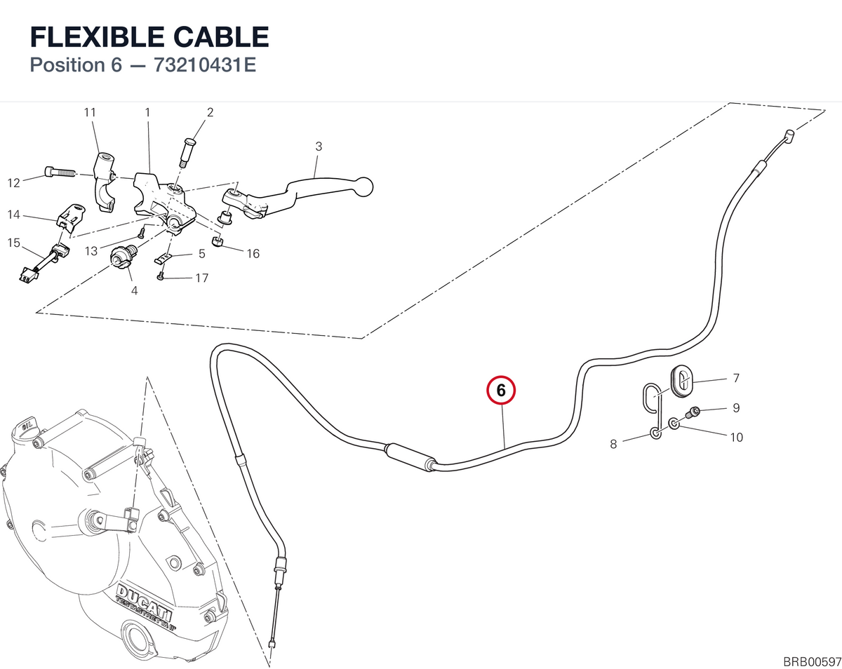 FLEXIBLE CABLE 73210431E diagram position