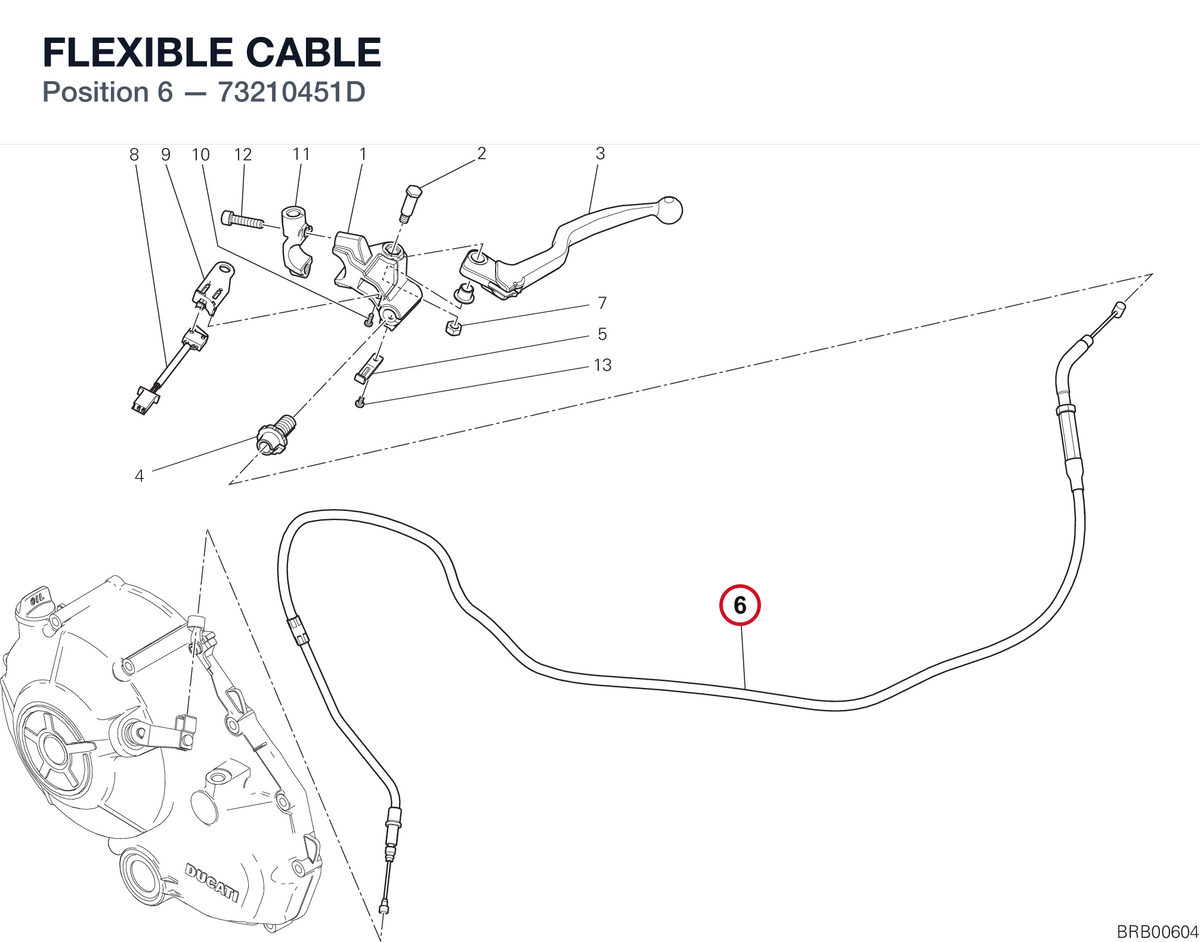 FLEXIBLE CABLE 73210451D diagram position