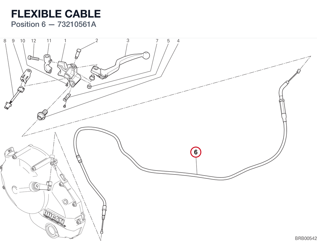 FLEXIBLE CABLE 73210561A diagram position