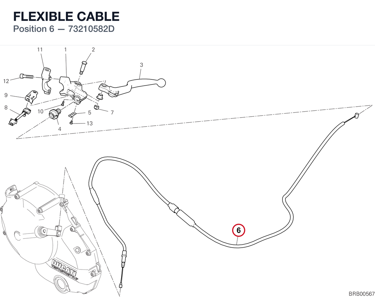 FLEXIBLE CABLE 73210582D diagram position