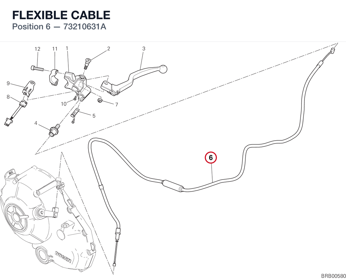 FLEXIBLE CABLE 73210631A diagram position