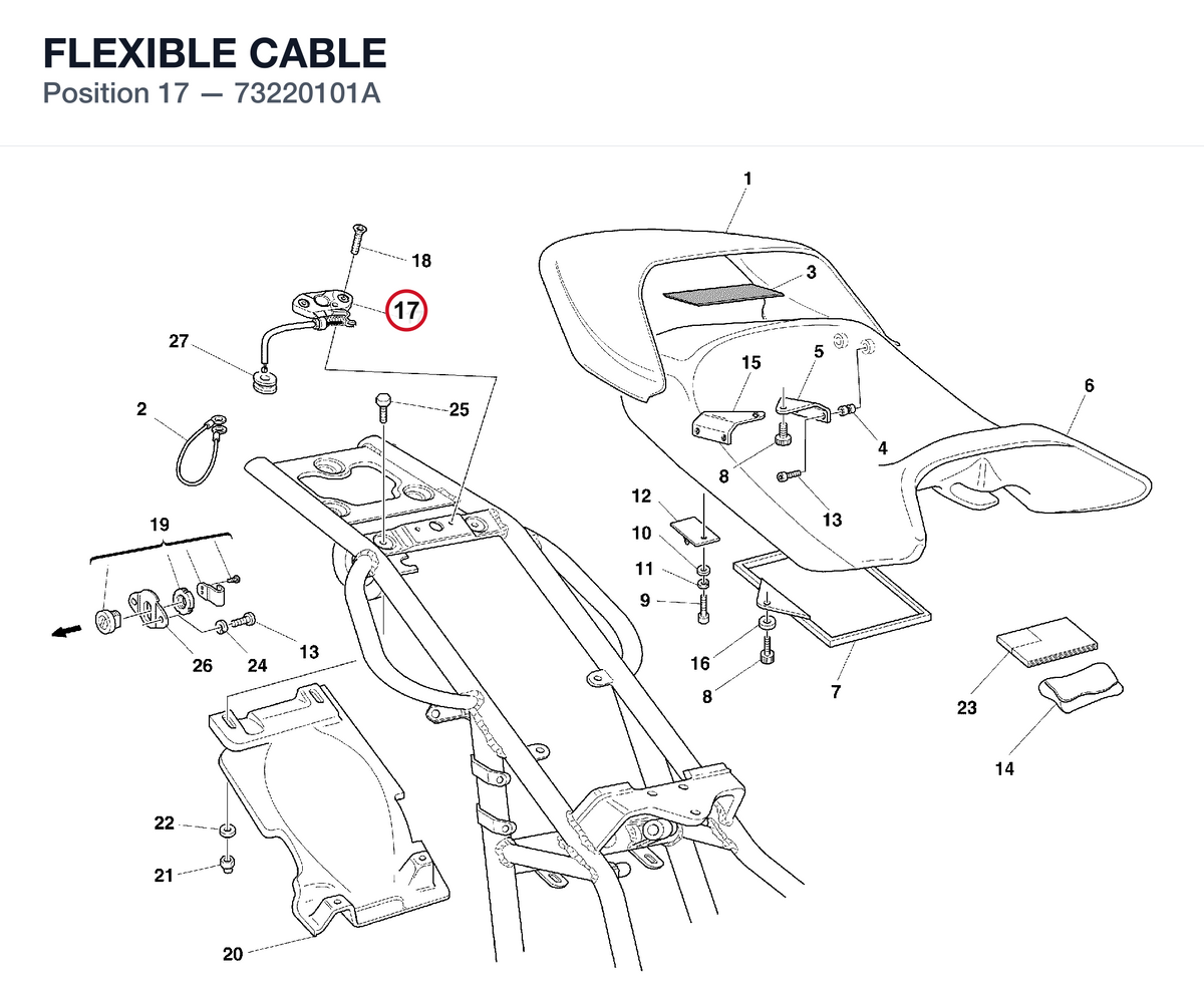 FLEXIBLE CABLE 73220101A diagram position