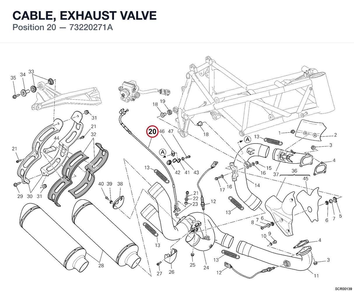 CABLE, EXHAUST VALVE