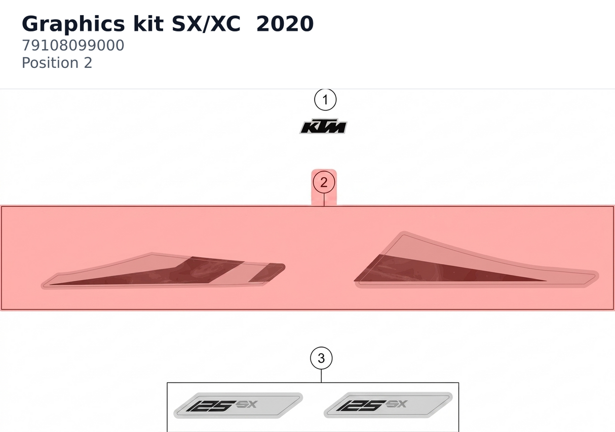 Diagram preview: Graphics kit SX/XC 2020 (79108099000)
