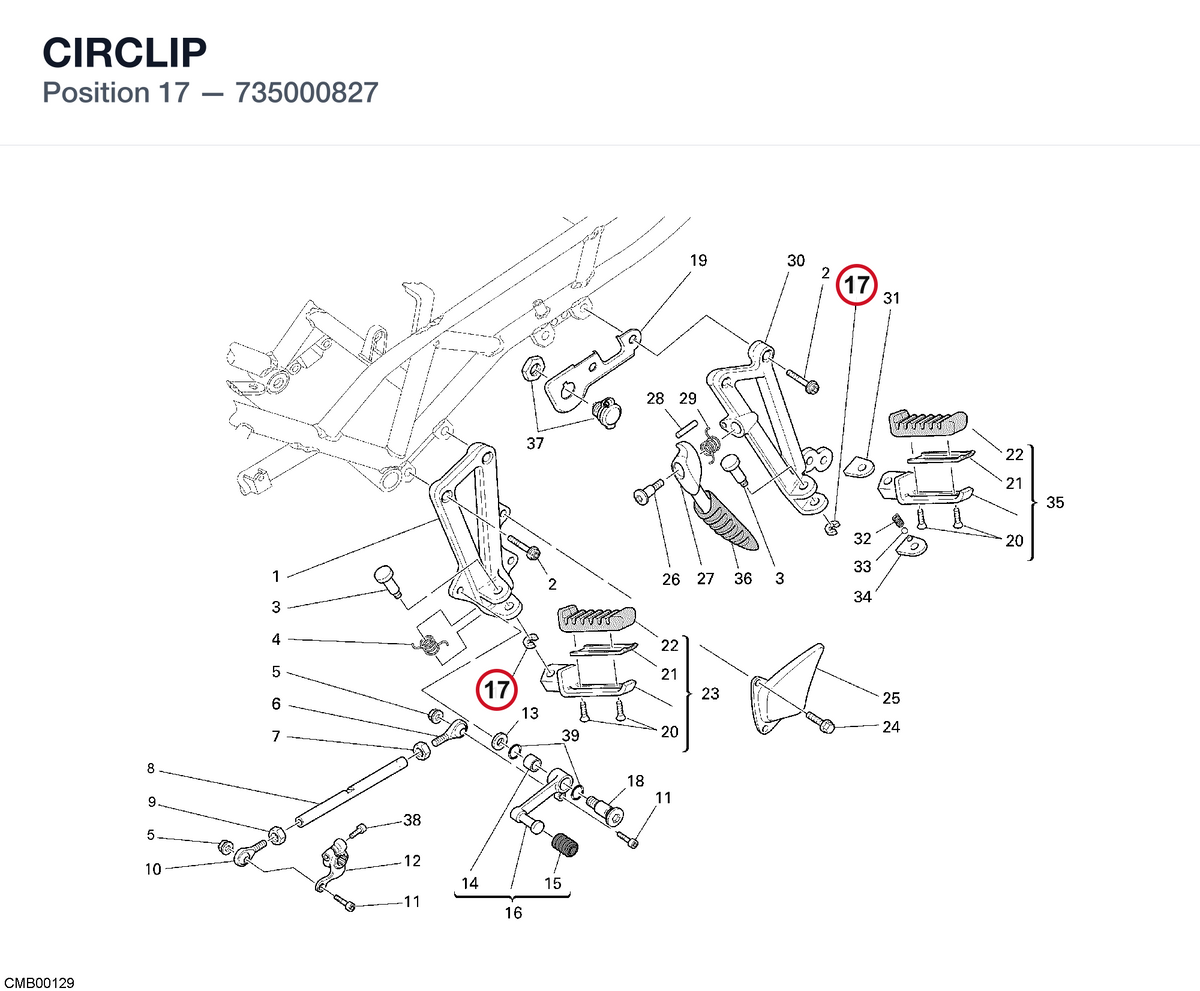 CIRCLIP 735000827 diagram position