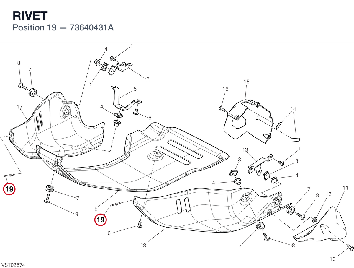 RIVET 73640431A diagram position