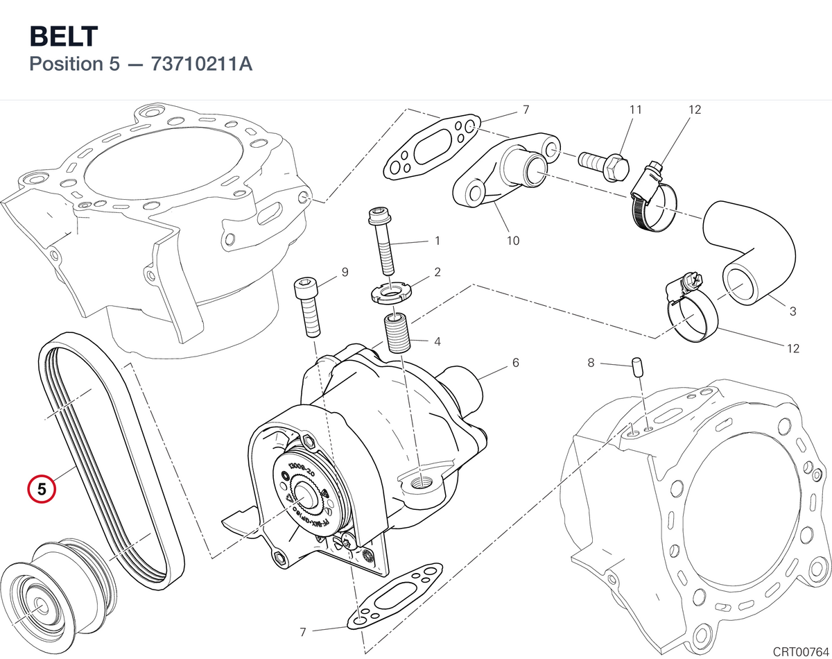 BELT 73710211A diagram position