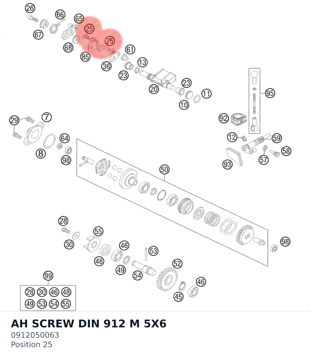 Diagram preview: AH SCREW DIN 912 M 5X6 (0912050063)