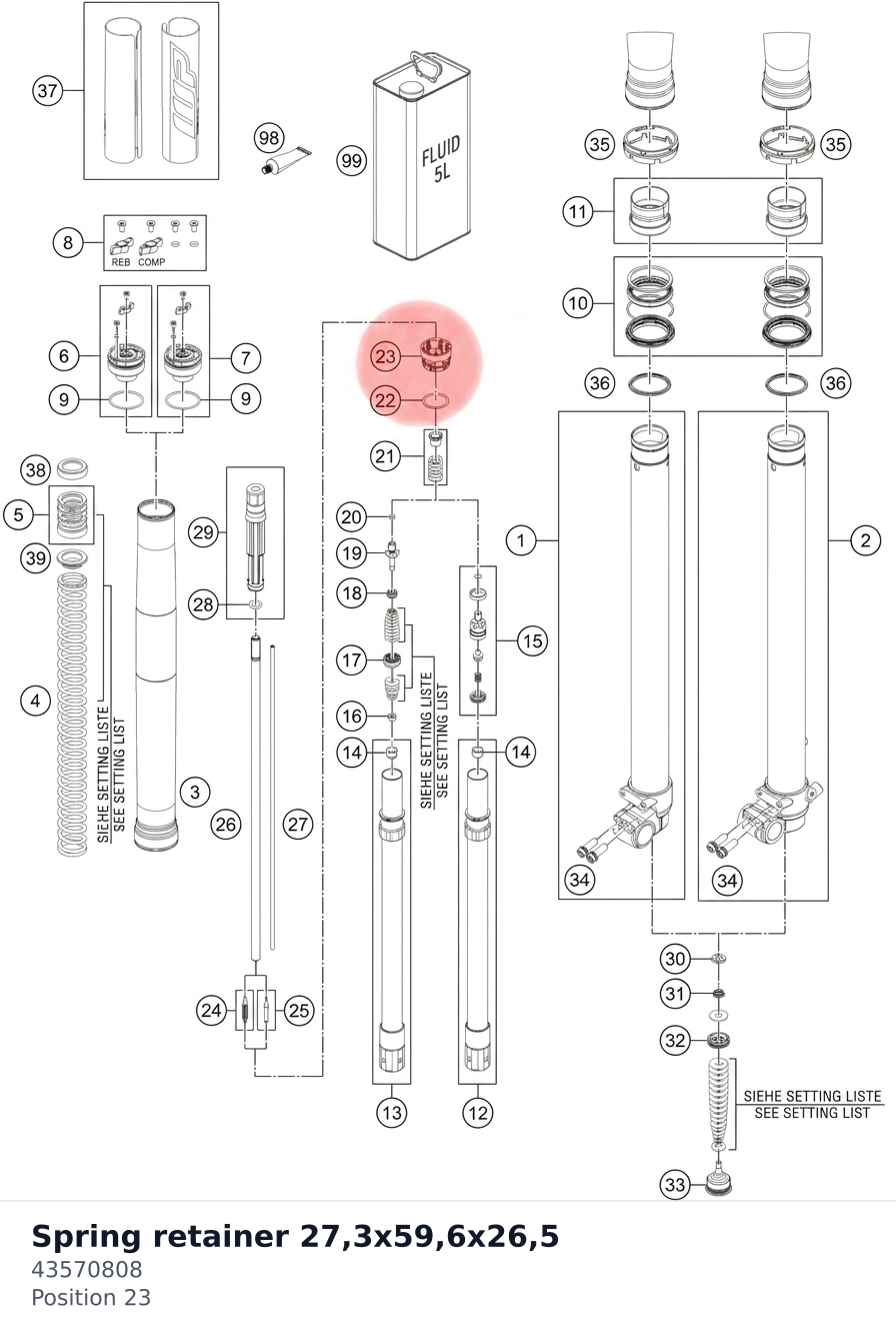 Diagram preview: Spring retainer 27,3x59,6x26,5 (43570808)