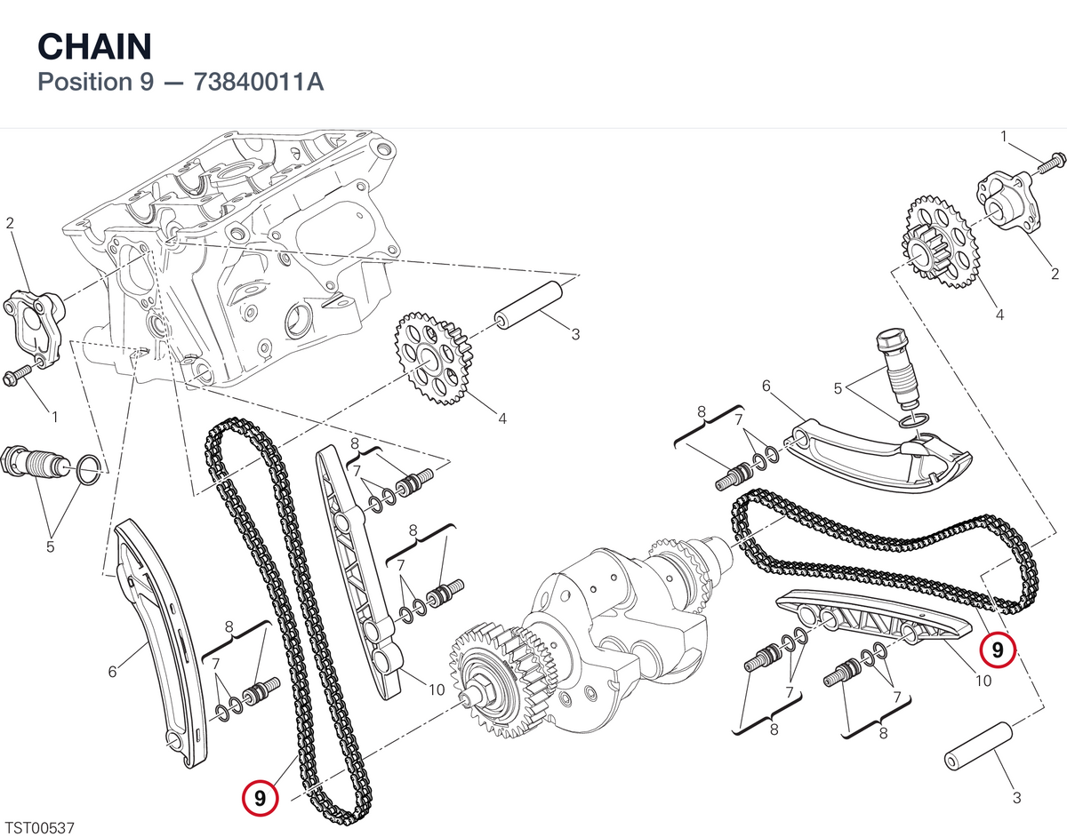 CHAIN 73840011A diagram position