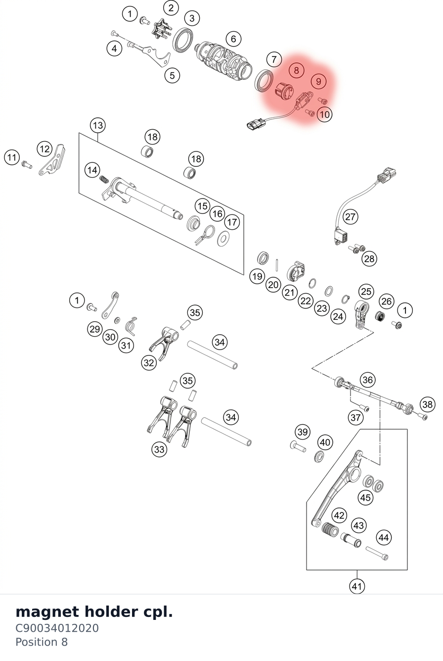 Diagram preview: magnet holder cpl. (C90034012020)