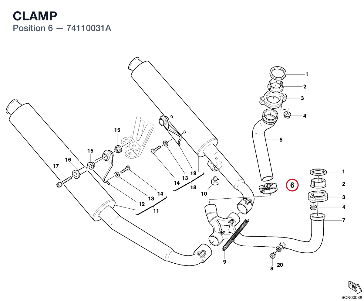 CLAMP 74110031A diagram position