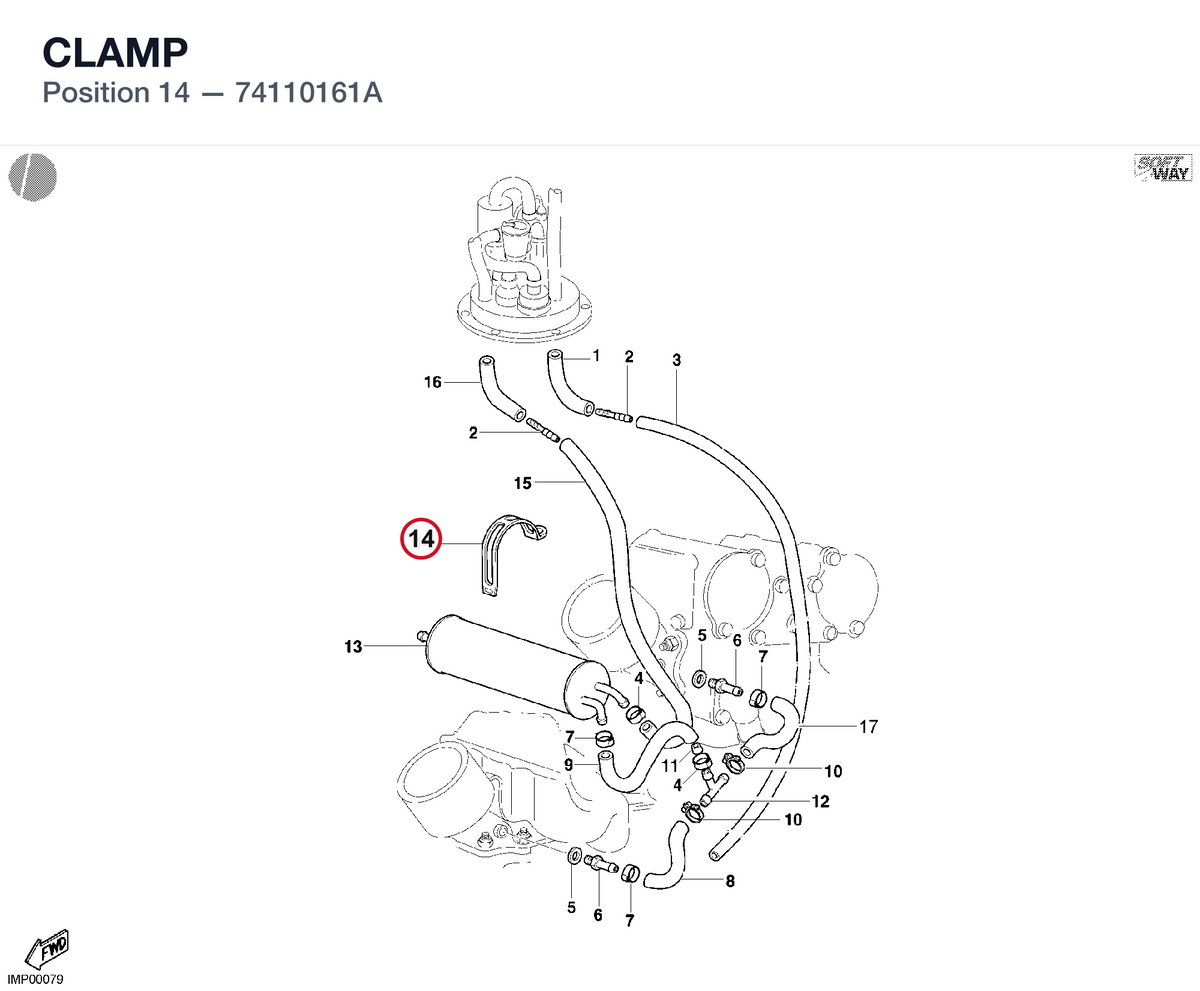 CLAMP 74110161A diagram position