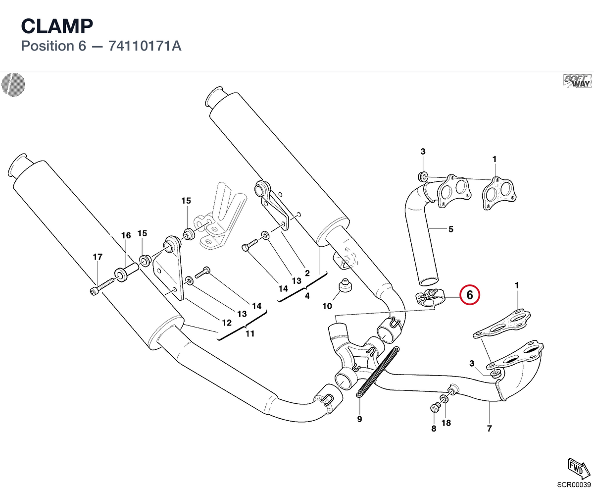 CLAMP 74110171A diagram position
