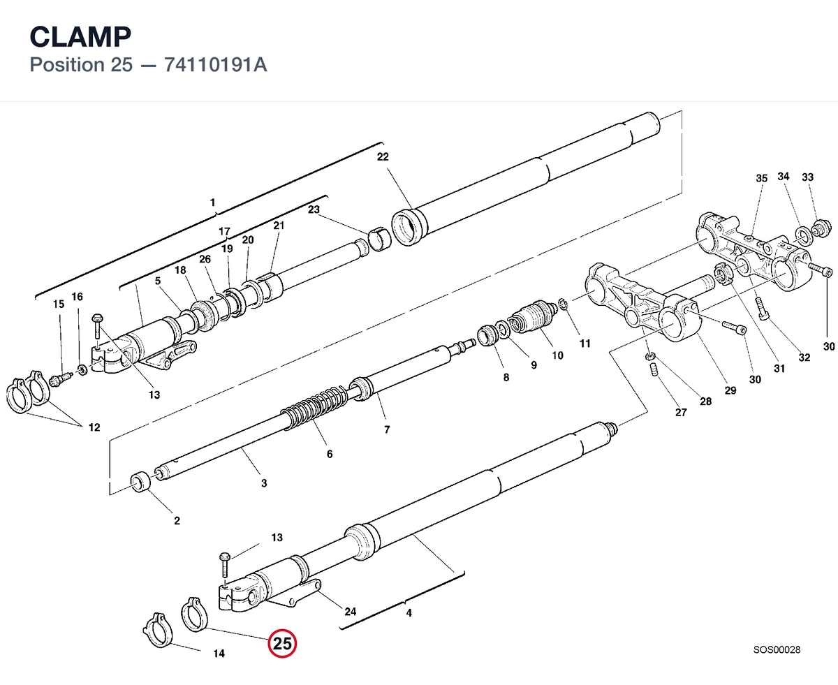 CLAMP 74110191A diagram position