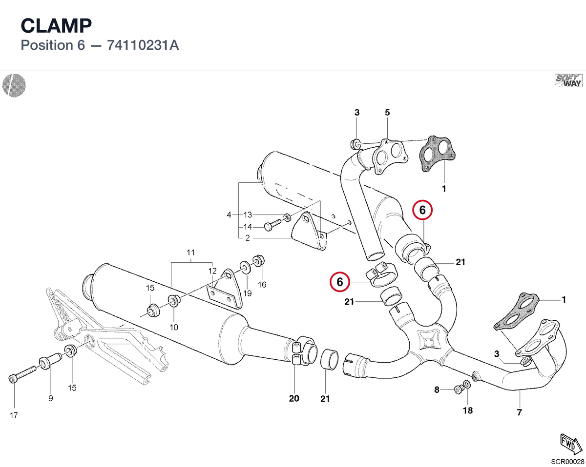 CLAMP 74110231A diagram position