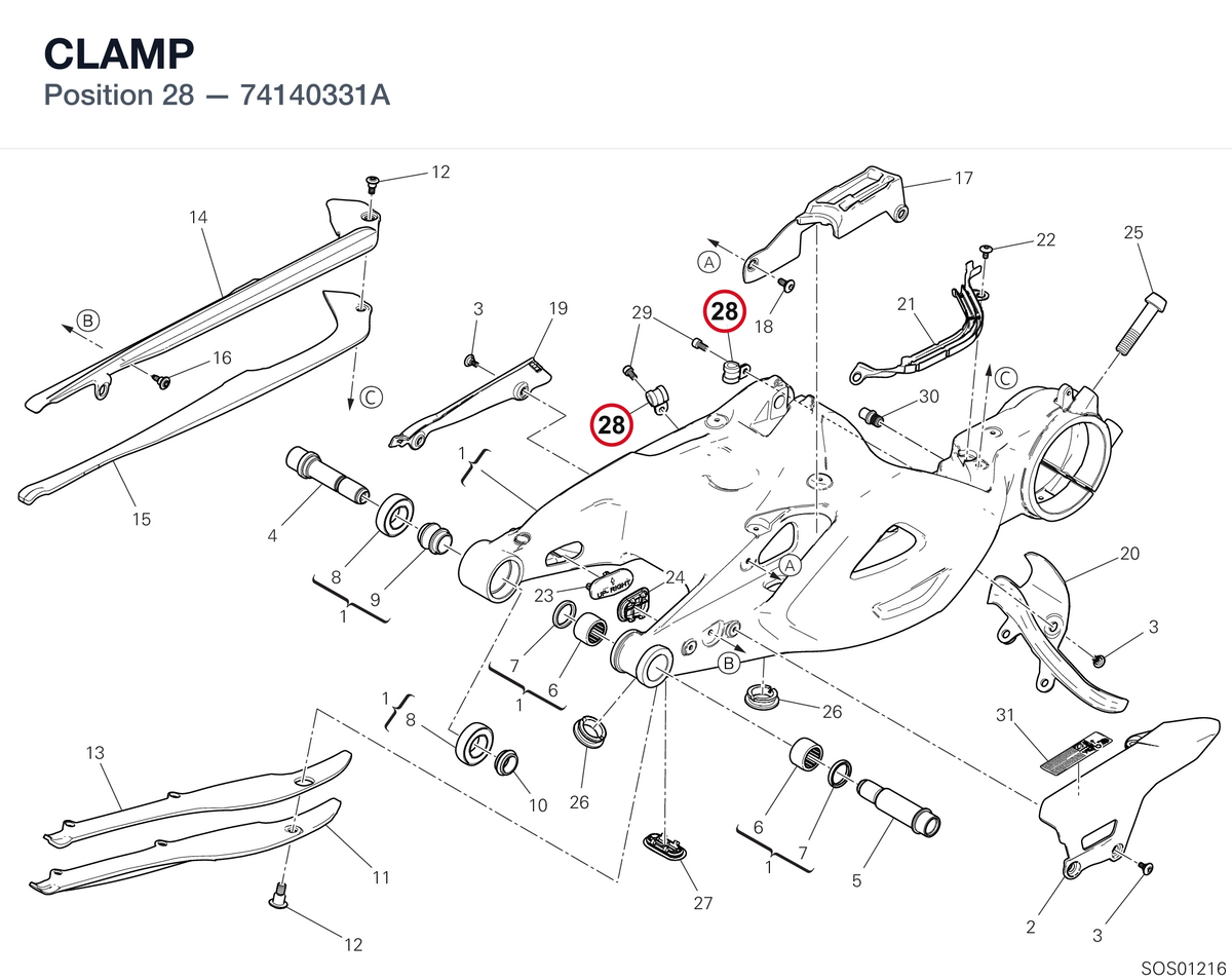 CLAMP 74140331A diagram position