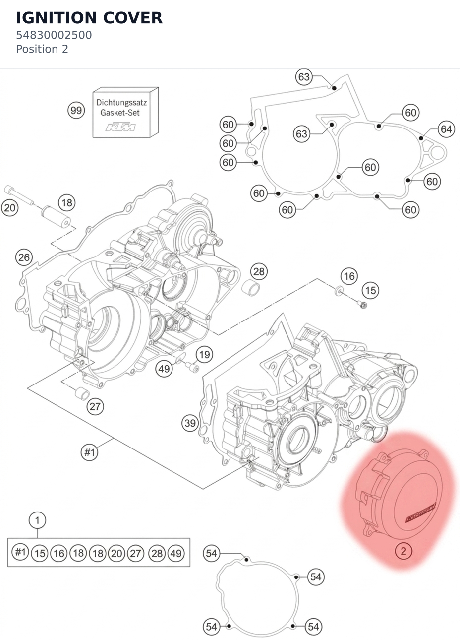 Diagram preview: IGNITION COVER (54830002500)