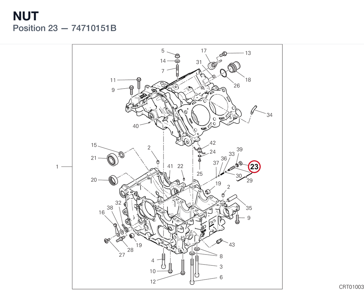 NUT 74710151B diagram position
