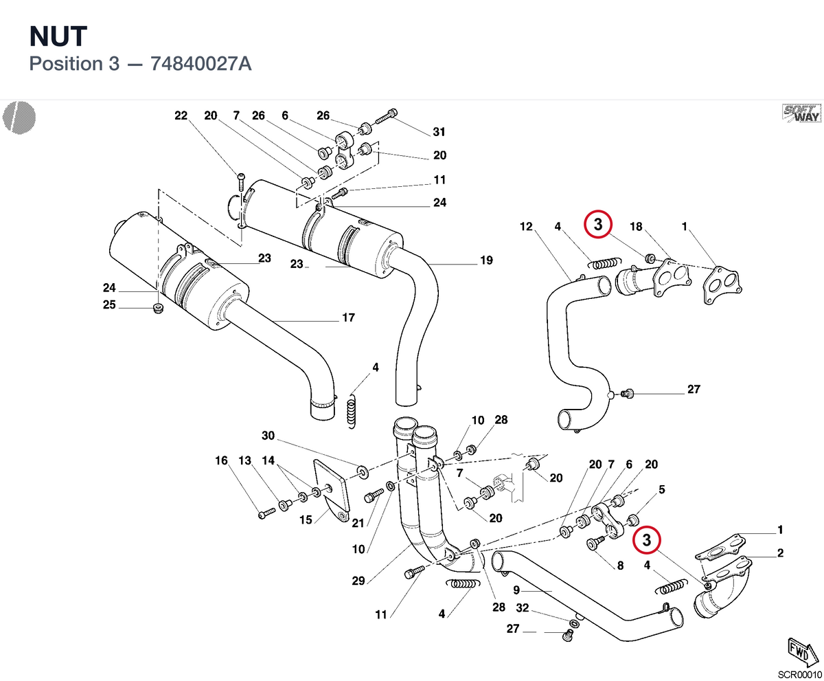 NUT 74840027A diagram position