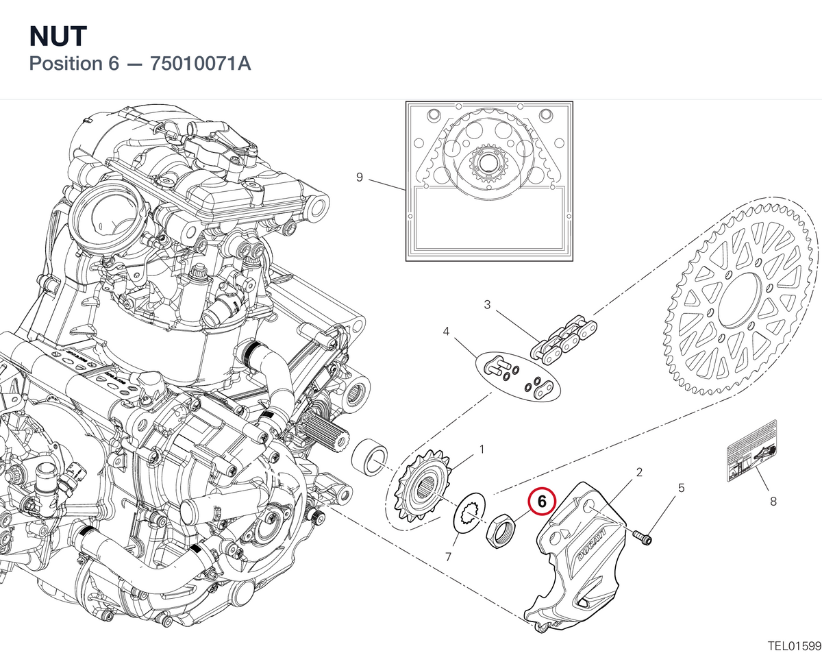 NUT 75010071A diagram position