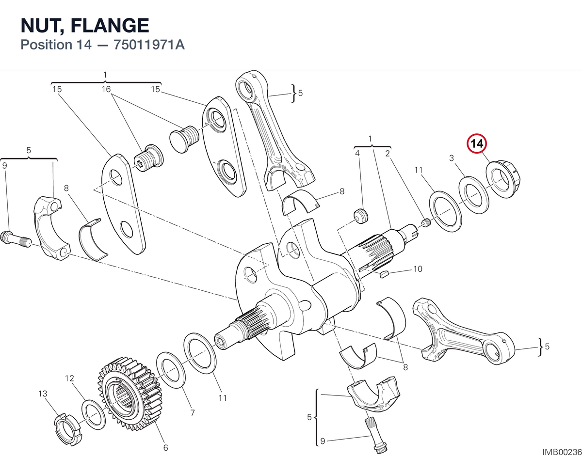 NUT, FLANGE 75011971A diagram position