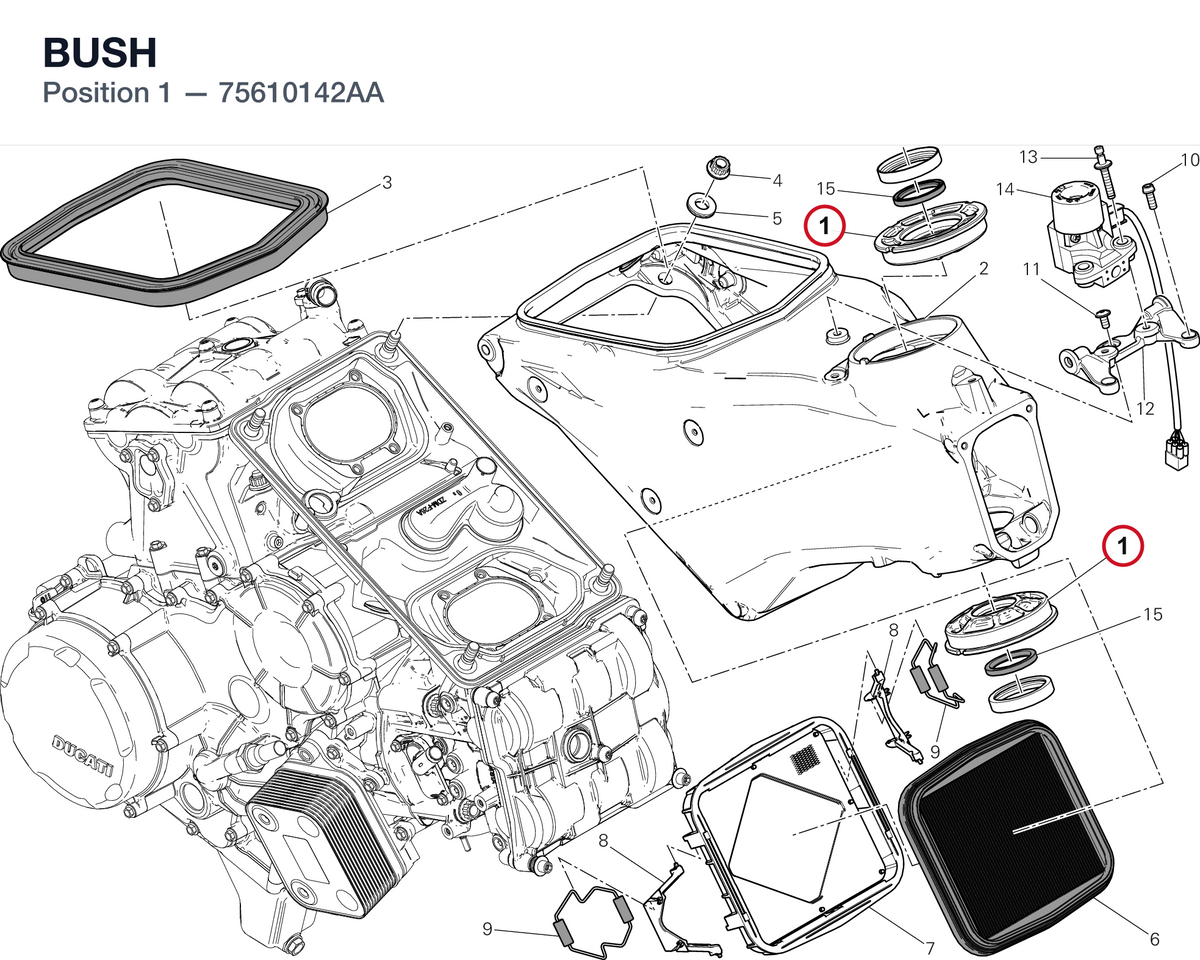 BUSH 75610142AA diagram position