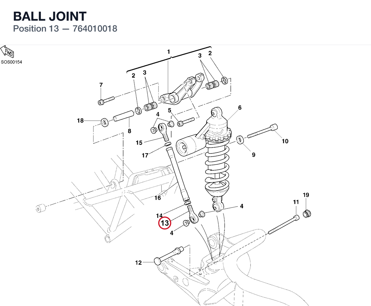 BALL JOINT 764010018 diagram position