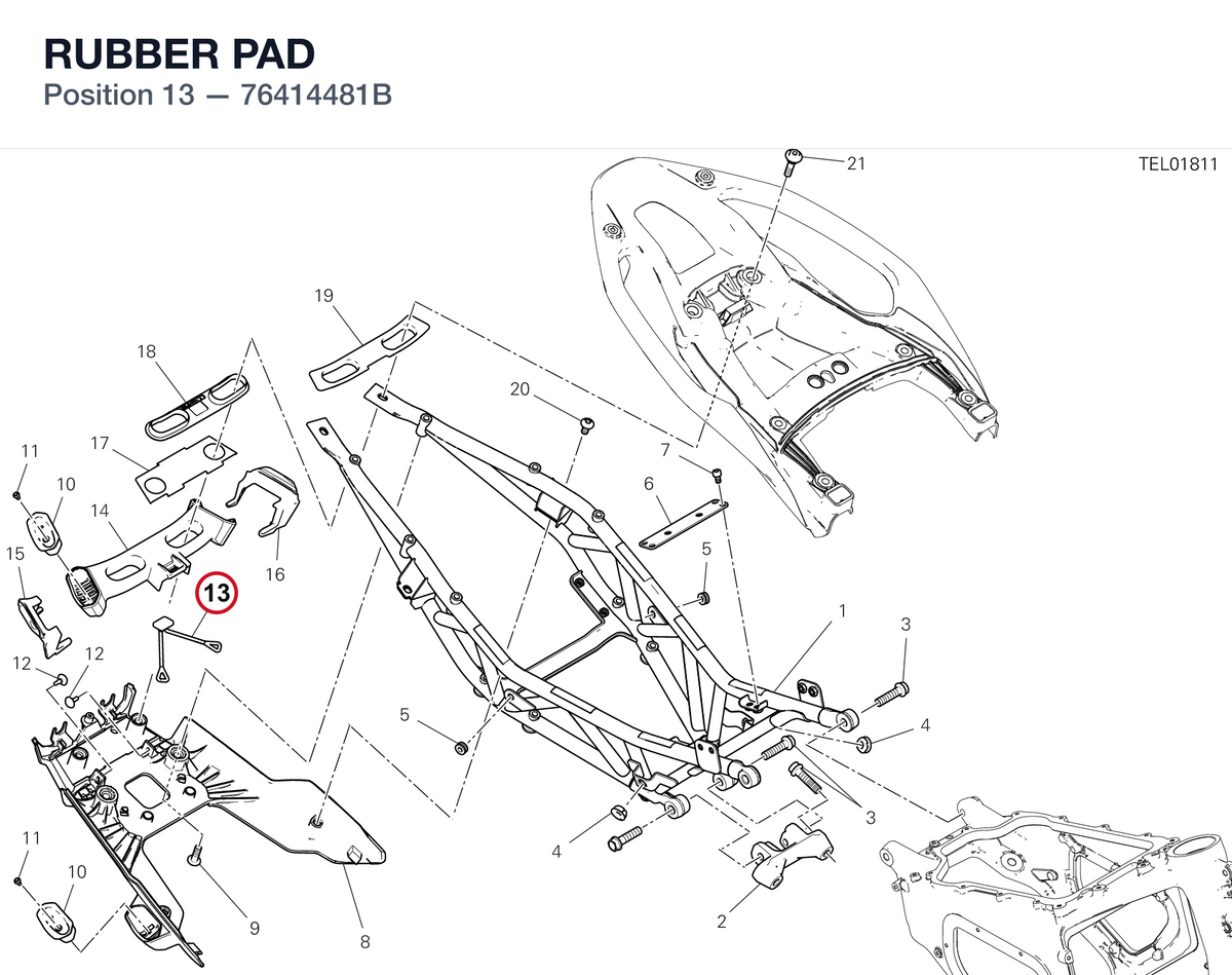 RUBBER PAD 76414481B diagram position