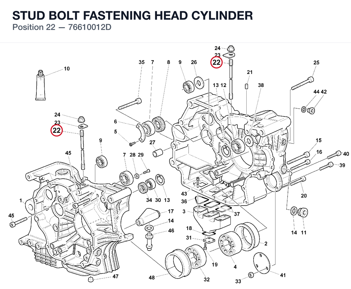 STUD BOLT FASTENING HEAD CYLINDER