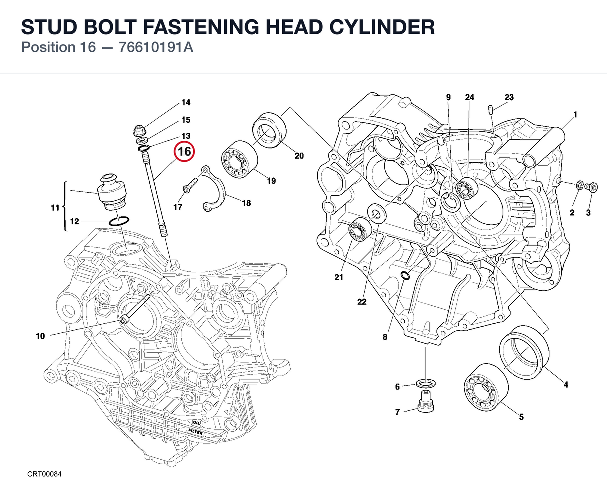 STUD BOLT FASTENING HEAD CYLINDER