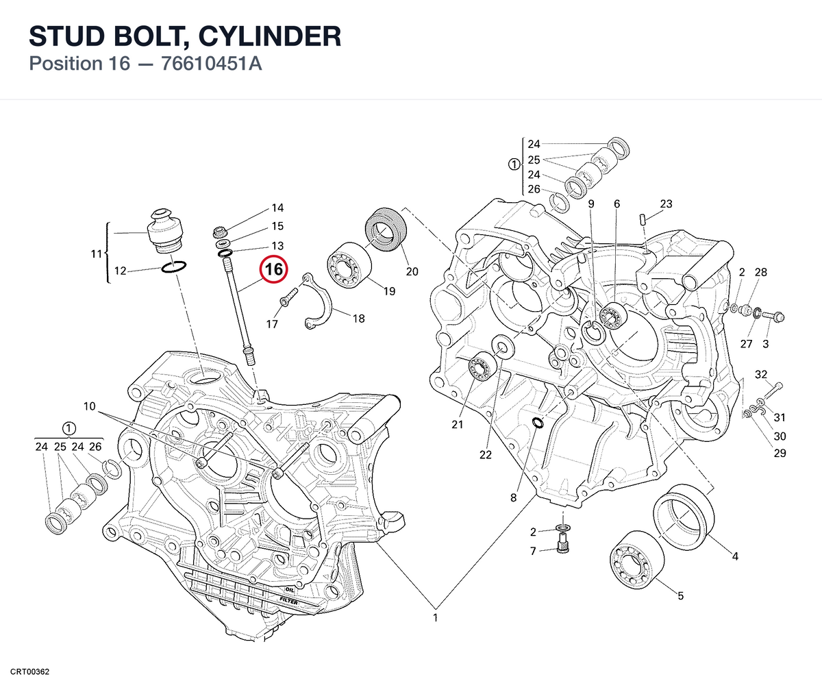 STUD BOLT, CYLINDER