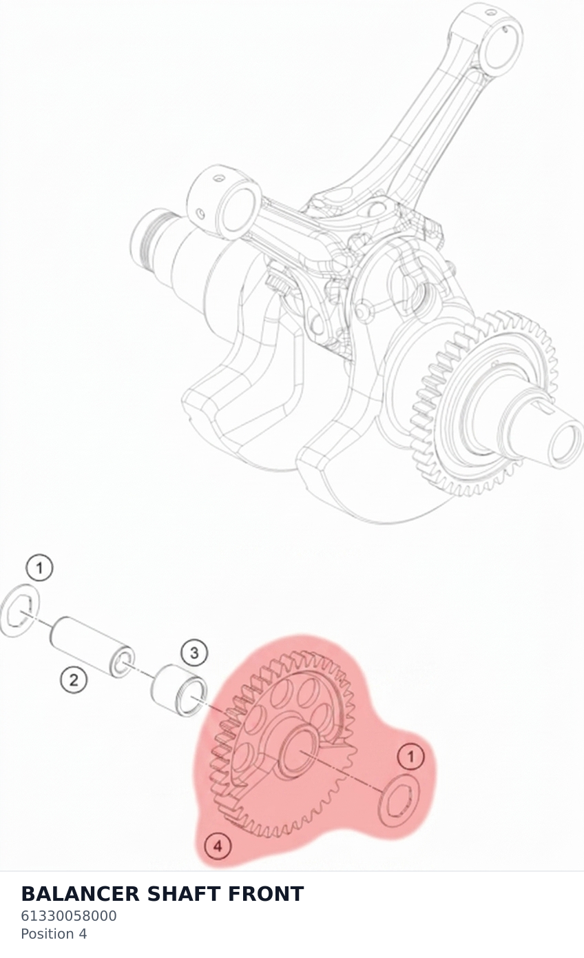 Diagram preview: BALANCER SHAFT FRONT (61330058000)