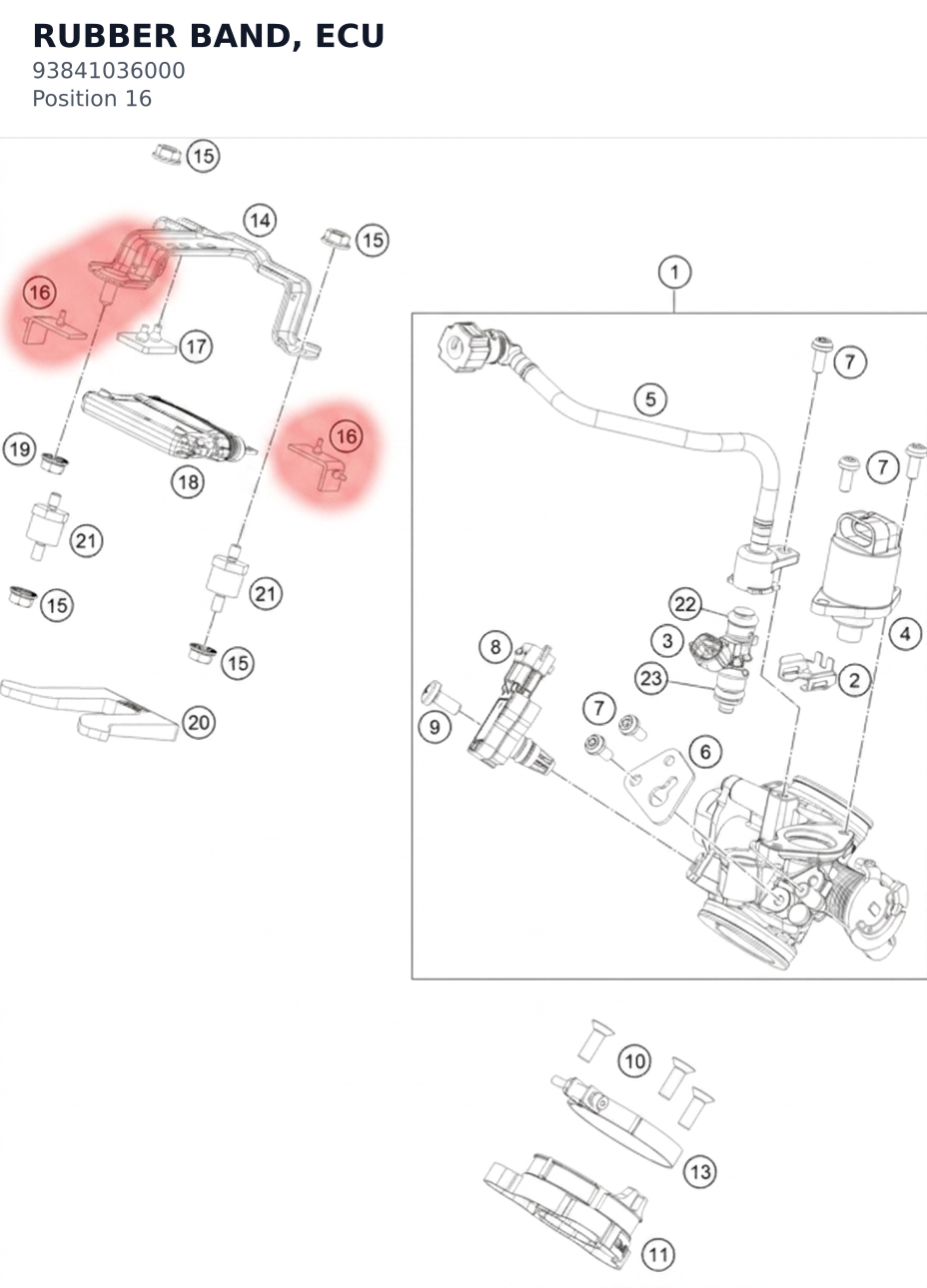 Diagram preview: RUBBER BAND, ECU (93841036000)