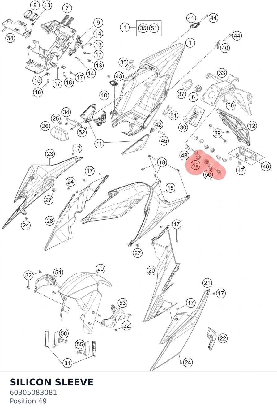 Diagram preview: SILICON SLEEVE (60305083081)