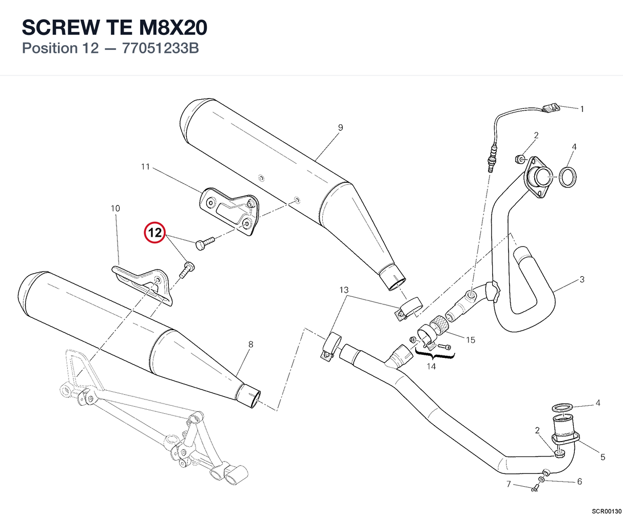 SCREW TE M8X20