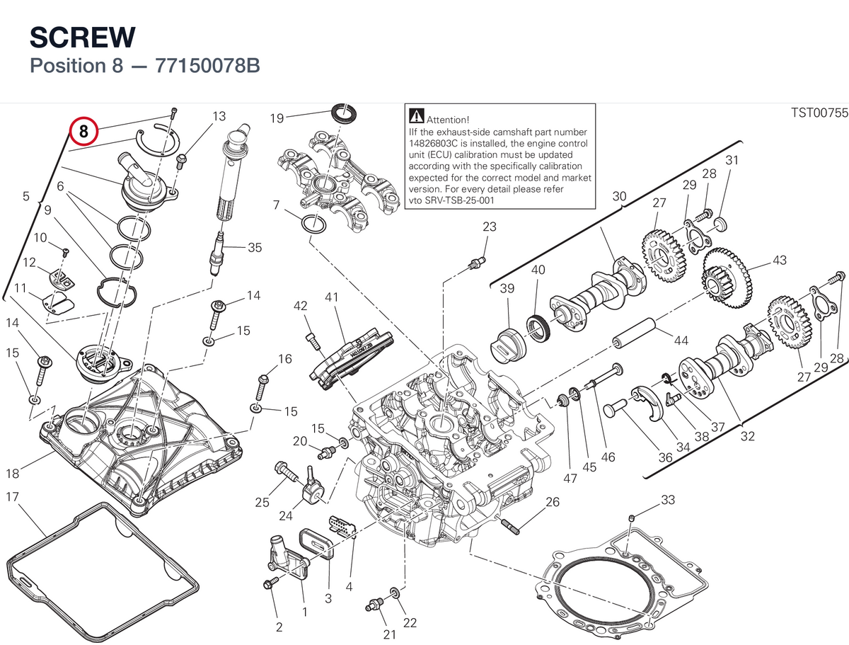 SCREW 77150078B diagram position