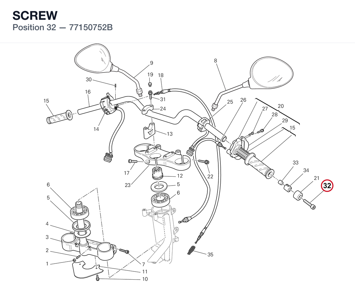 SCREW 77150752B diagram position