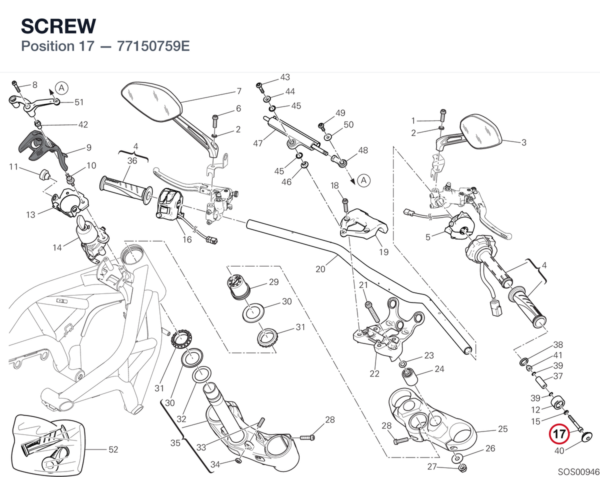 SCREW 77150759E diagram position